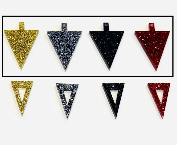 TELLMEE - Accessoire de Boucle d'Oreille TIKA TRIANGLE Paillettes (Différents coloris)