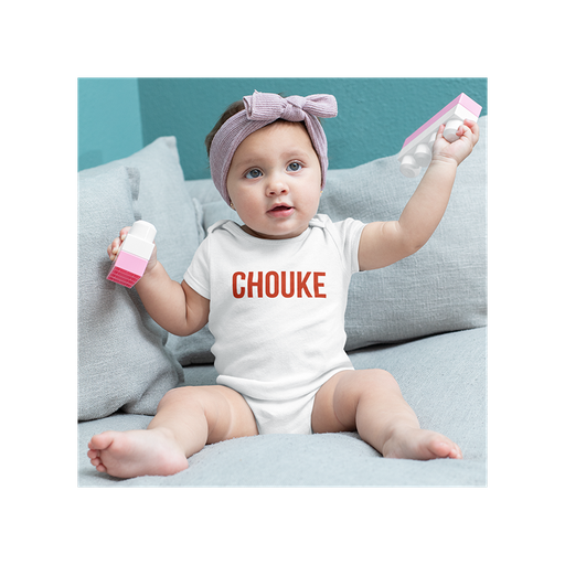BELGE UNE FOIS - Body Bébé CHOUKE Blanc/Rouge