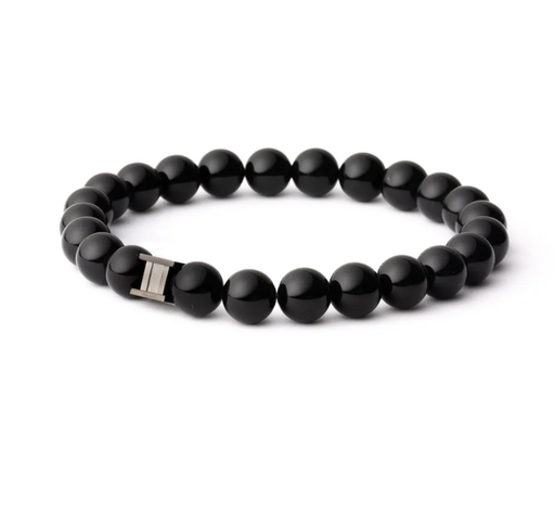 Gemini - Bracelet avec pierre Onyx 8 mm (Black)