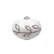 COOKUT - Poignée Ceramique Boule blanche à Fleurs taupe pour COCOTTE
