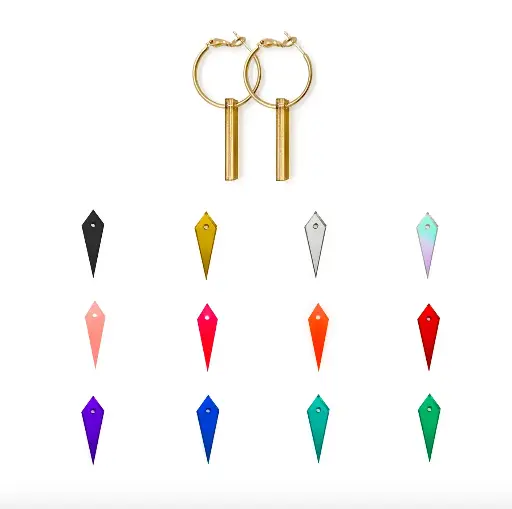 TELLMEE - Accessoire de Boucle d'Oreille TIKA SPIKE (Différents coloris)