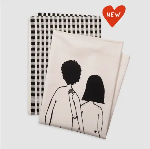 HELEN B - Set de 2 essuies de vaisselle NAKED COUPLE BACK