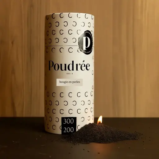 POUDREE PARIS - Recharge de Bougie 500gr à parfumer NOIRE