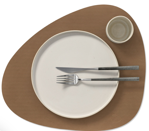 LINDDNA - Set de table Curve L (Corduroy Brown)