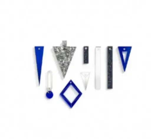 TELLMEE - PACK Accessoire de Boucle d'Oreille TIKA Blue Lagoon 