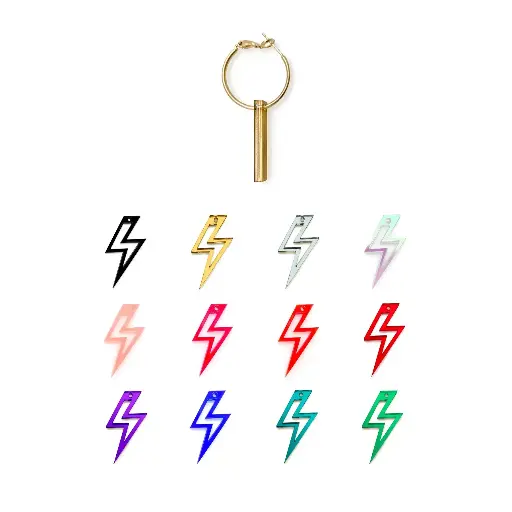 TELLMEE - Accessoire de Boucle d'Oreille TIKA ECLAIR (Différents coloris) 