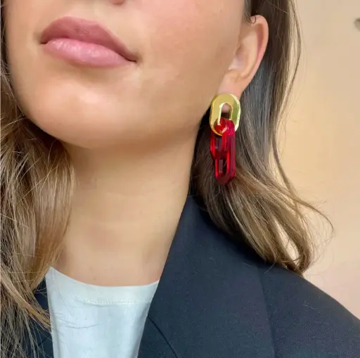 TELLMEE - Boucle d'Oreille Ellipse L (Différents coloris) 