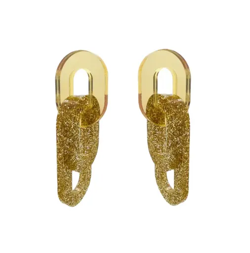 TELLMEE - Boucle d'Oreille Ellipse PAILLETTES L (Différents coloris)  