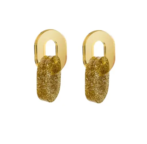 TELLMEE - Boucle d'Oreille Ellipse PAILLETTES S (Différents coloris)   